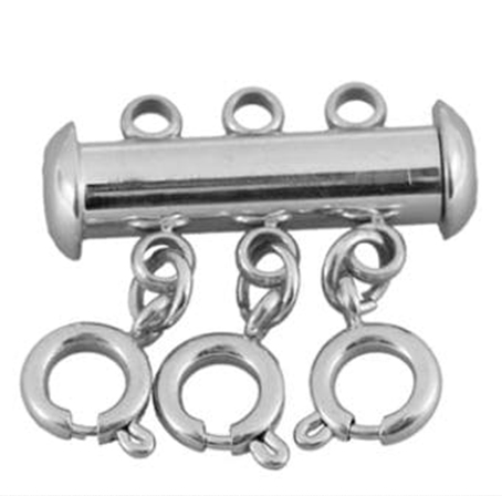 Conector Acero Plateado 3 Anillas