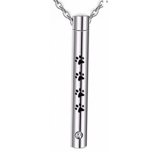 Collar urna conmemorativo patitas mascota