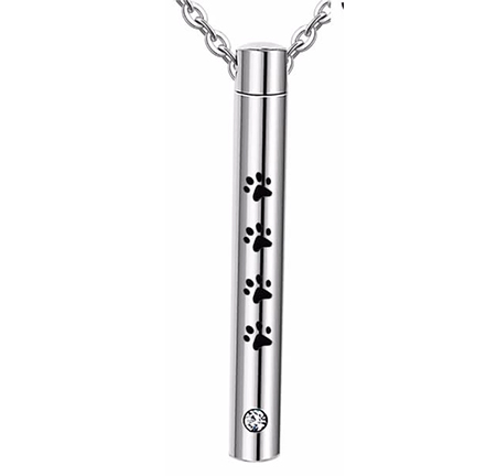 Collar urna conmemorativo patitas mascota
