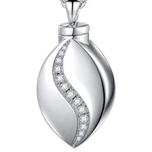 Collar urna gota de agua circonitas