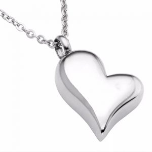 Collar urna inox gran corazón