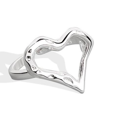Anillo plata 925 ajustable forma corazón