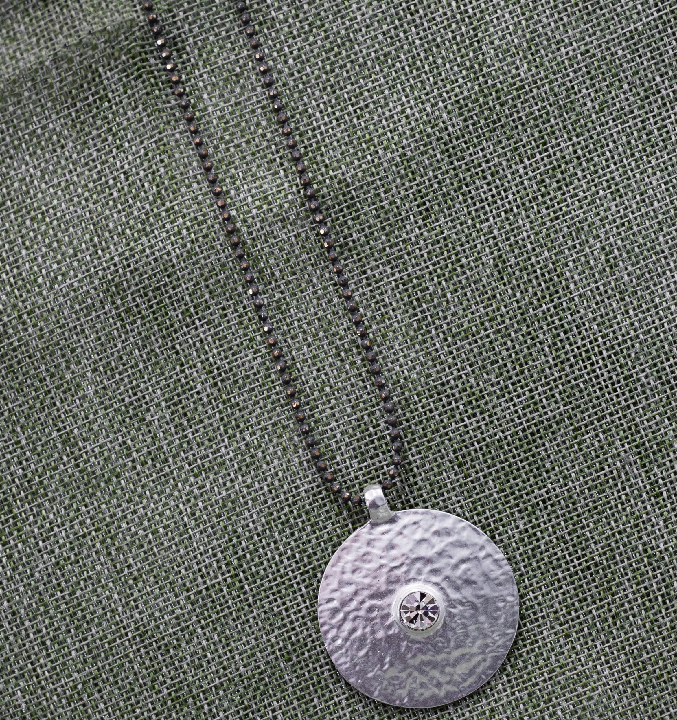 Collar largo cadena bicolor