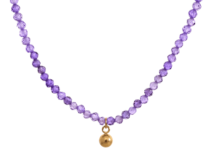 Gargantilla con cristales en amatista