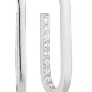 Pendientes acero con circonitas blancas