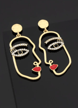 Pendientes acero dorado