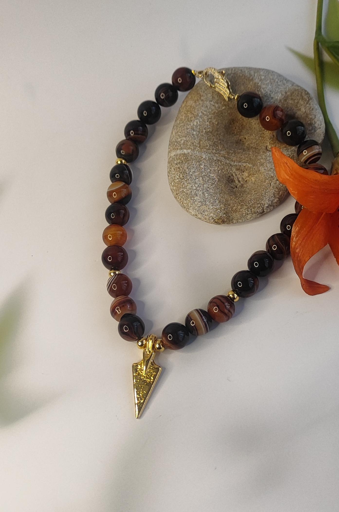 collar ágatas y dorados collar ágatas y dorados