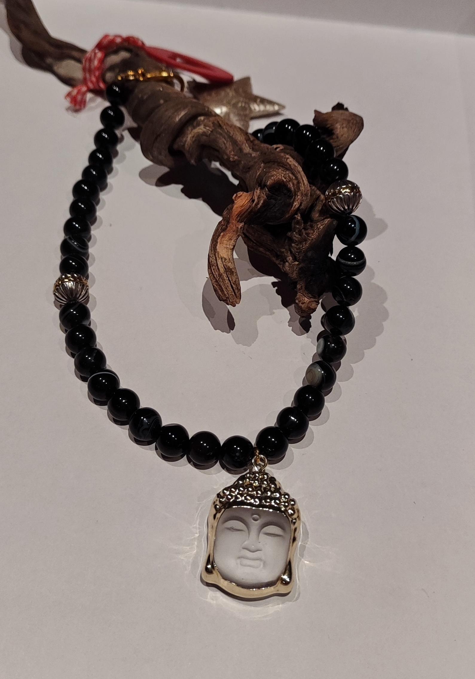 Collar buda ágata