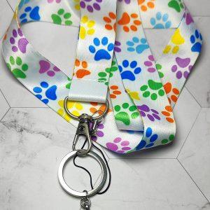 Llavero cordón tela patita perro