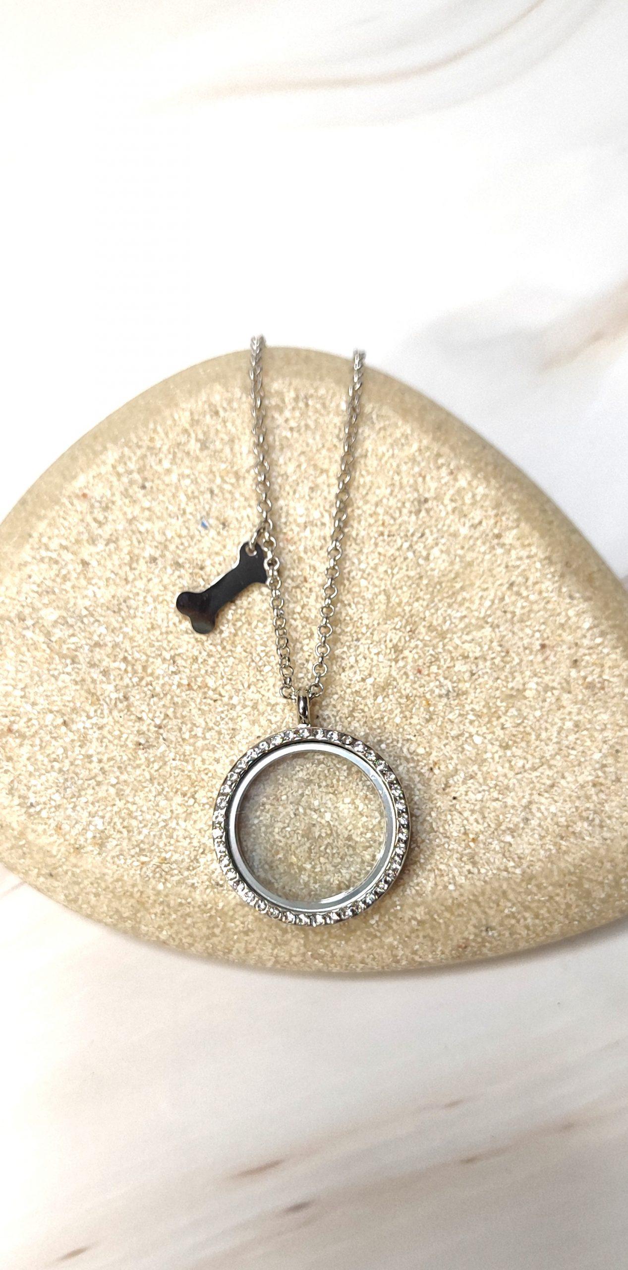 collar urna cristal circonitas