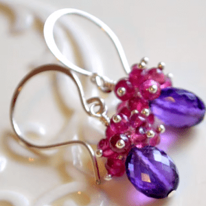 pendientes cristales bicolor