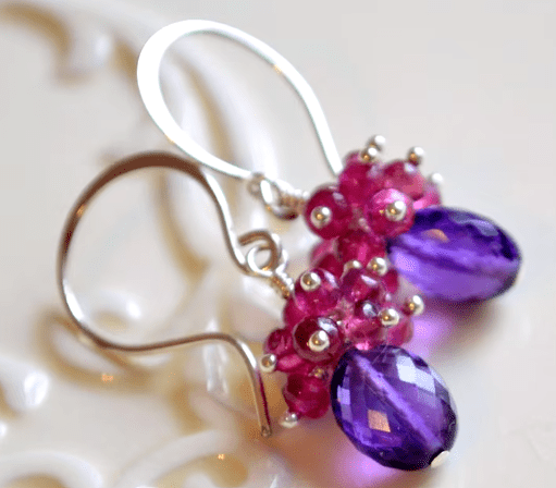 pendientes cristales bicolor pendientes cristales bicolor